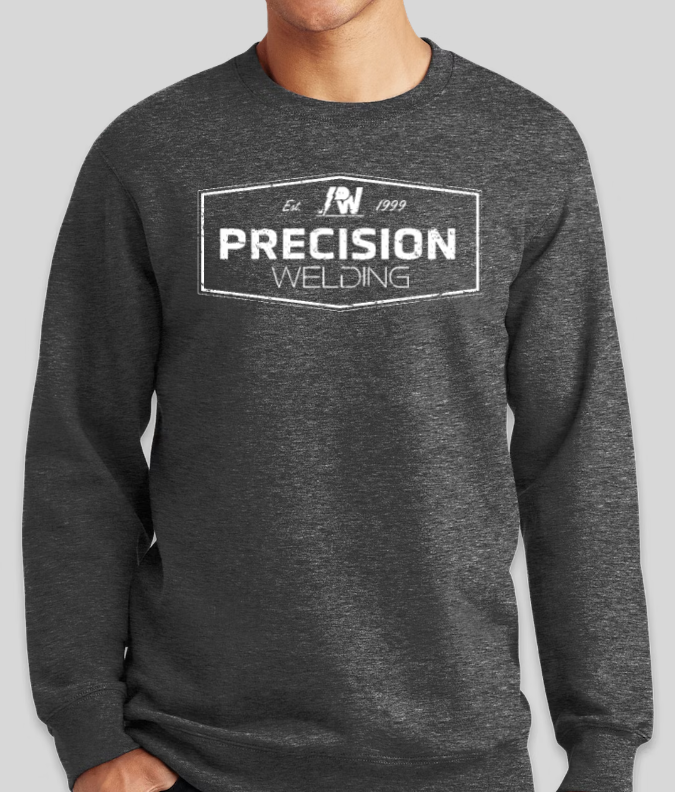 Port & Company Fleece Crewneck Sweatshirt - Precision Welding Badge Design
